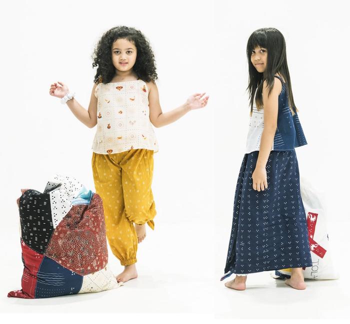 Kutang Anak Creme / Ombak Laut Putih Indigo Sejauh Mata Memandang Kids