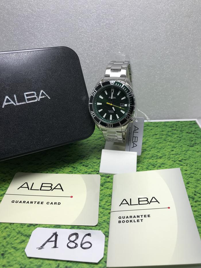 Jam tangan pria ALBA Samurai green original