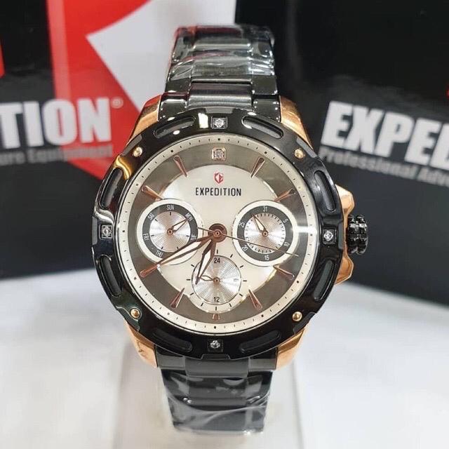 Expedition 6760 Rose Gold Hitam - Jam Tangan Wanita Original