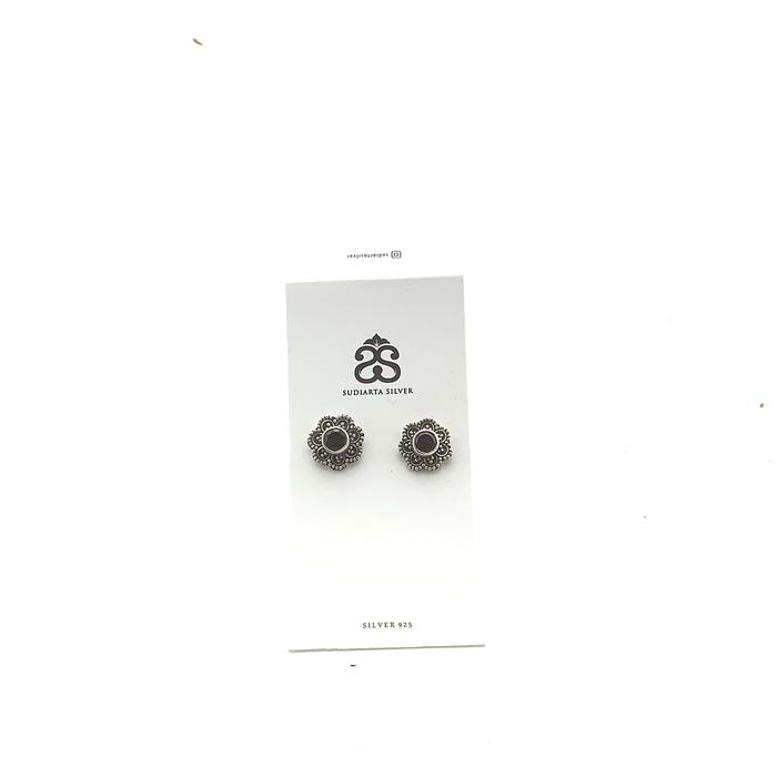ANTING SUBENG PERAK BALI MOTIF BUNGA