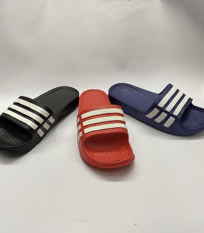 Sandal slop pria adidas/strip Putih/36-44