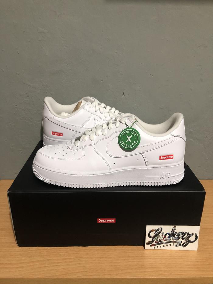 Supreme x Nike Air Force 1 Low Box Logo White ORIGINAL