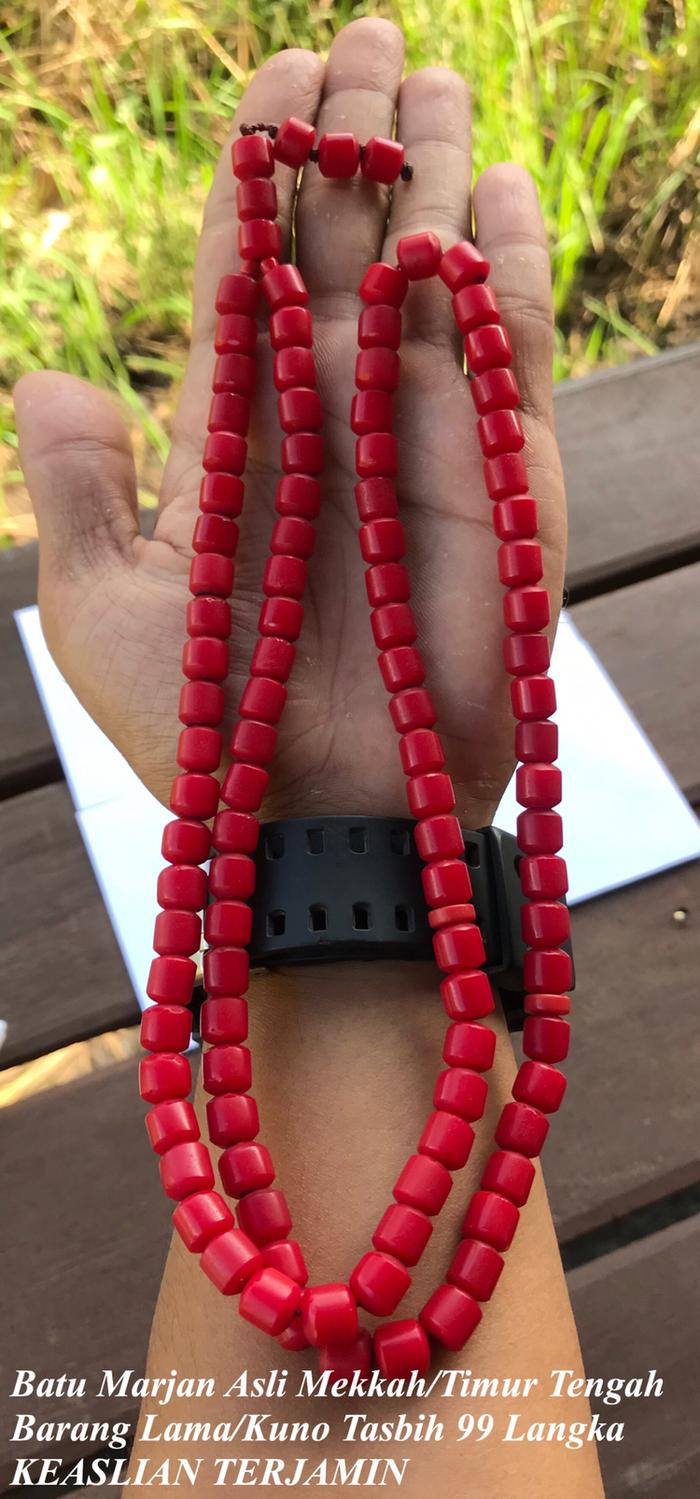 Tasbih Batu Marjan Kuno Dari Mekkah Atau Timur Tengah Marjan Jahrob