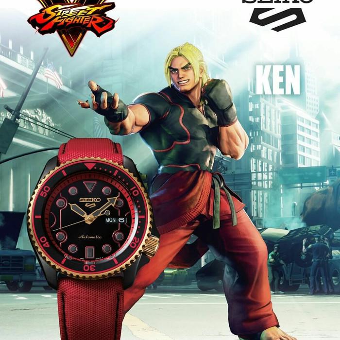 Seiko 5 Sports Automatic SRPF20 SRPF20K1 X Street Fighter KEN Original