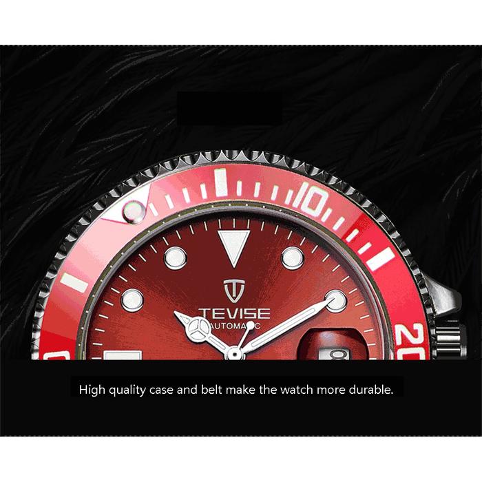 TEVISE t801 Jam Tangan Mekanik Otomatis Stainless Steel Motif Fase