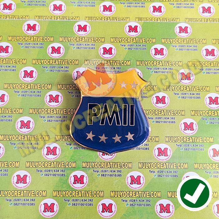 Pin PMII Lencana Pin Logo PMII Bahan Logam Kuningan