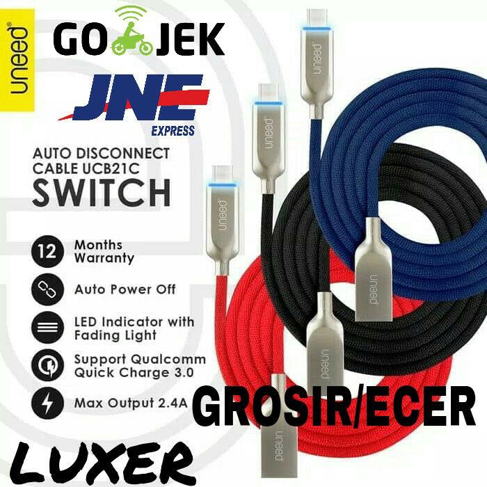 UNEED Switch Auto Disconnect Kabel Data Usb Type C with QC 3.0 UCB21C