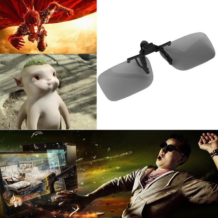 Kacamata Clip On Lensa Polarized Polarized 3D untuk LG 3D Film