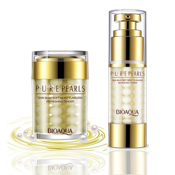 BIOAQUA 2Pcs / Lot Krim Mutiara Hyaluronic Acid Serum untuk