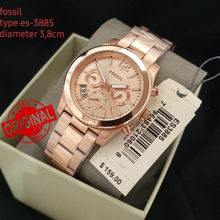 Jam Tangan Fossil ES 3885 RoseGold 38mm Ori BM