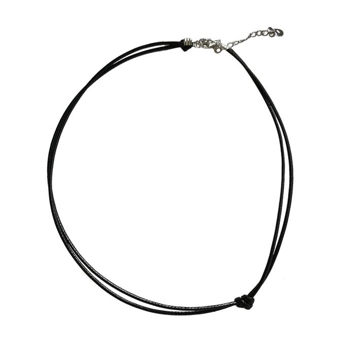 Kalung oker Model Simpul Tali Warna Hitam