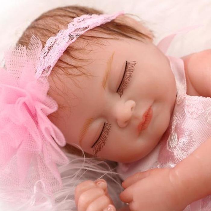 Boneka Bayi / Baby Perempuan Tidur Baju Topi Bahan Silikon untuk