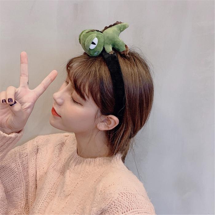 Funny Cartoon Dinosaur Doll Headband Headdress Adult Hair
