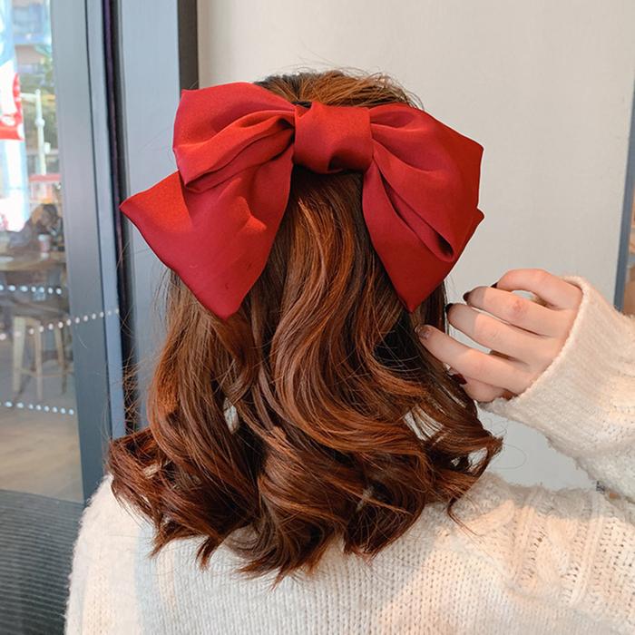 Korean Fashion Big Bow Hair Tie Bow Hair Clip Ribbon Bow Hair Rope