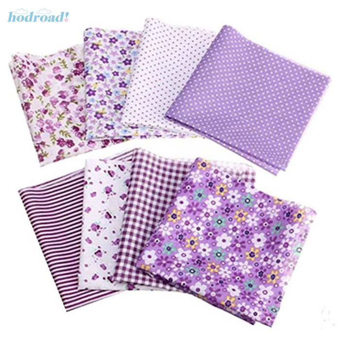 Sapu Tangan Katun Handmade Motif Bunga Warna Ungu Polos