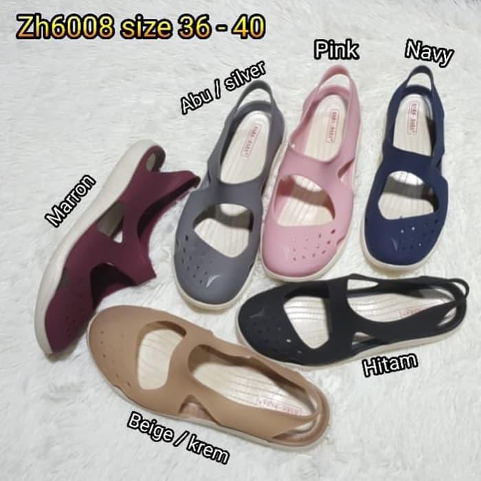 Dijual Jelly Sandal Wanita Karet Barabara Sendal Import Zh6008