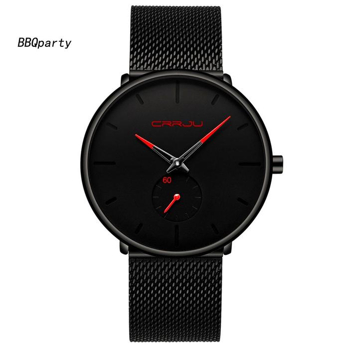 CRRJU CRRJU Jam Tangan Analog Dial Bulat Bahan Alloy Tanpa Angka