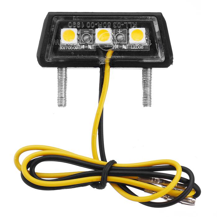 Universal Motorcycle LED License Plate Lampu 3 Warna Untuk