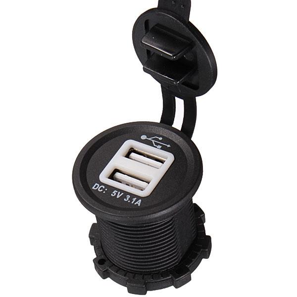 12-24V Port USB Mobil Sepeda motor Listrik Socket Spliter