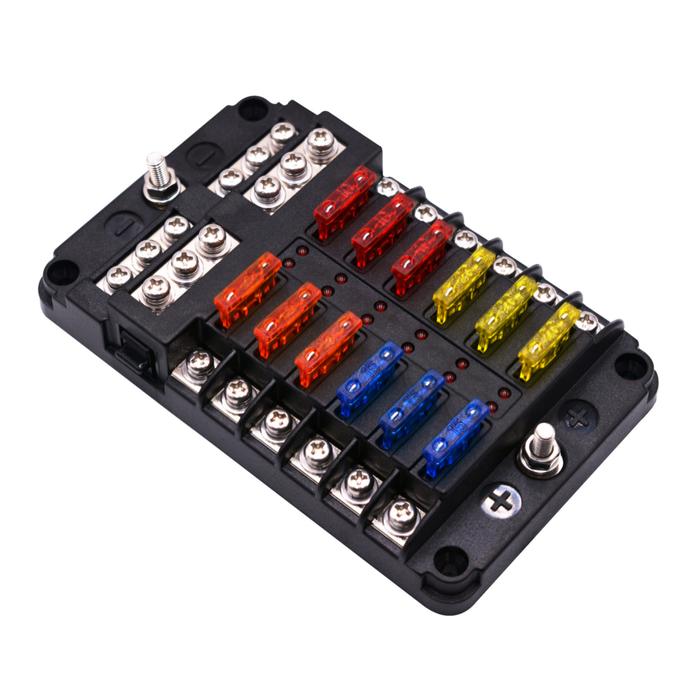 1 Dalam 12 Out Way Mobil Fuse Box Plug Power Jenis Fuse Box