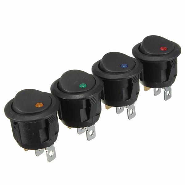 3 Pins Mobil Putaran ON / OFF Rocker Push Button Beralih