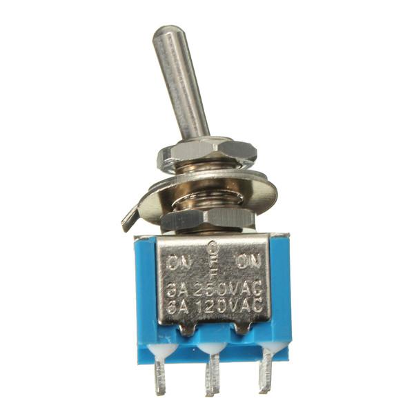 10ps 6 Pins 3 Posisi 3A 250V / 6A 120V ON / OFF / ON