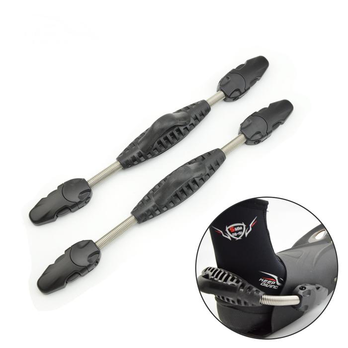 AN KEEP DIVING Stainless Steel Spring Shoelaces Rubber