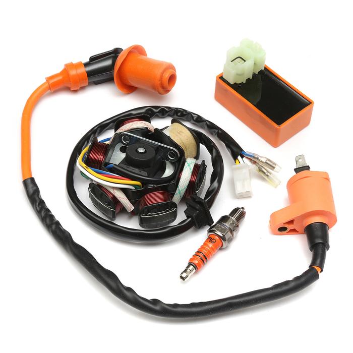 49cc 50cc GY6 Scooter Racing Ignition Coil CDI Spark Plug