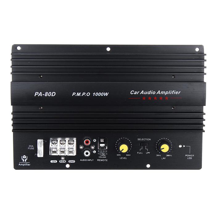PA-80D Amplifier 12V 1000W Audio Mobil High Power Mono