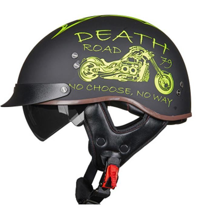 GXT DOT Retro Helm Sepeda Motor Pria Wanita Moto Helm Musim