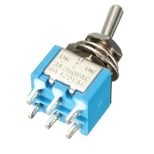 6 Pins 3 Posisi 3A 250V / 6A 120V ON / OFF / ON Beralih