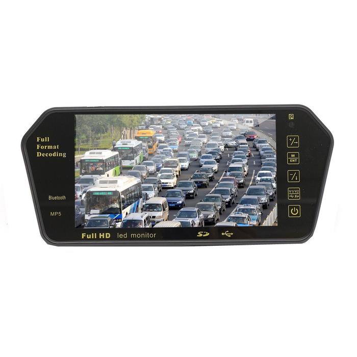 7 LCD MP5 Bluetooth Reversing Kamera Belakang Mobil Lihat