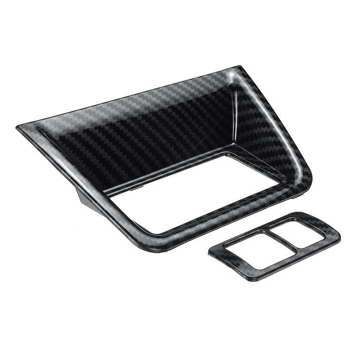 2 lembar Mobil Carbon Fiber Fungsi Tombol Penutup Potong