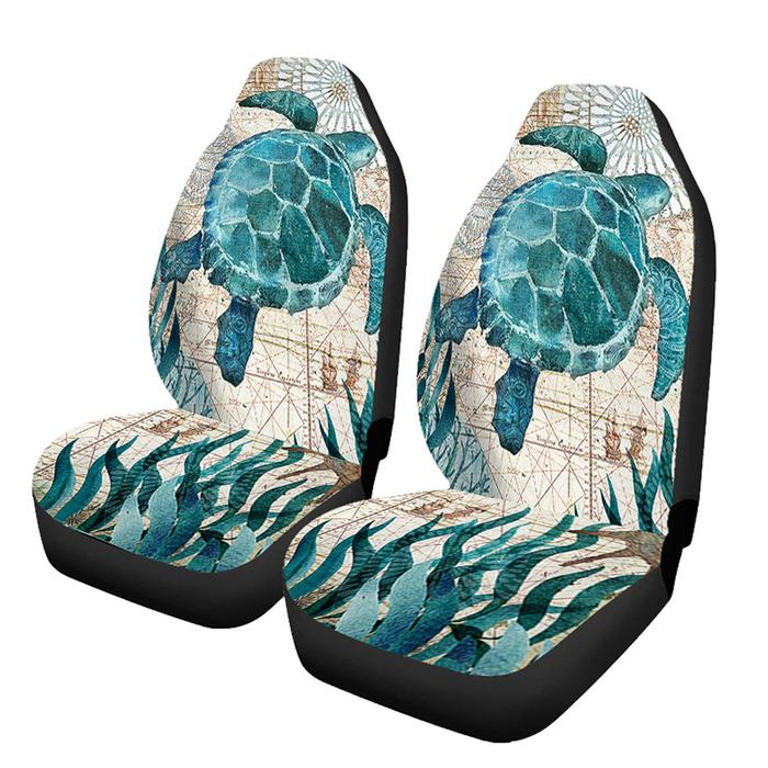 Single / Double Kursi Kura-kura Universal Printed Car Seat