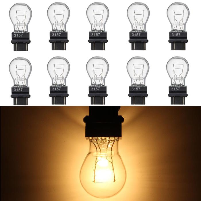 10pcs T25 3157 P27 / 7W Halogen Lampu Bulb Tail Brake