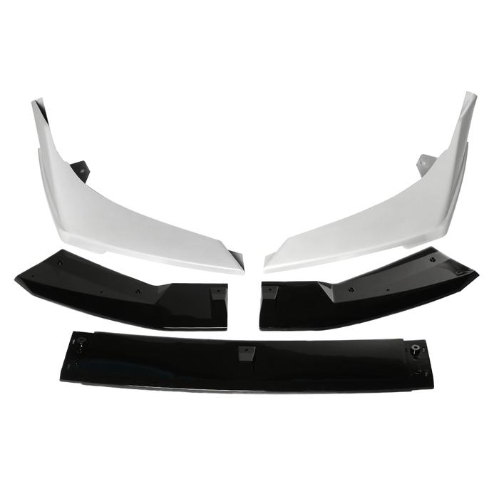 5pcs Sedan depan Bumper Spoiler Bibir Sampul Potong