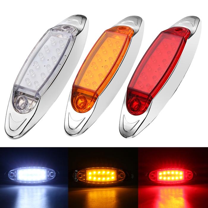 12V 12 LED Side Marker Marker Lampu Merah / Kuning / Putih