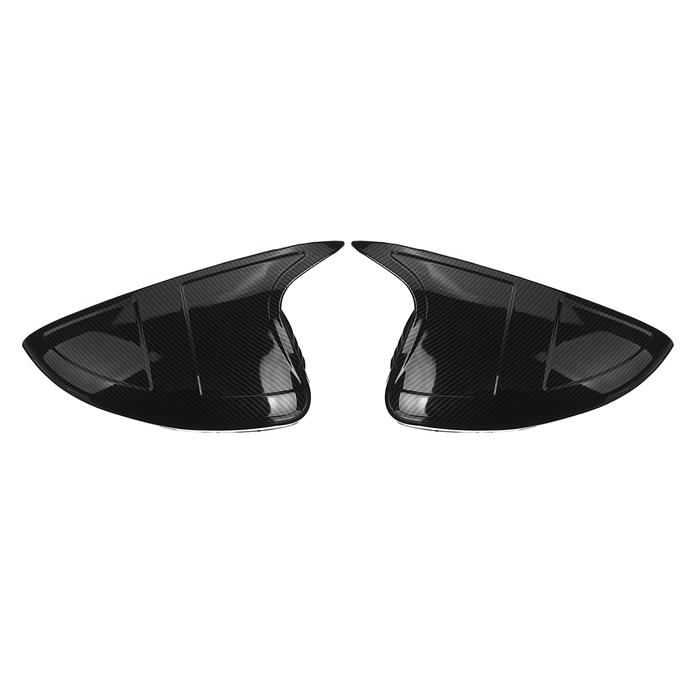 2 lembar Mobil Belakang Mirror Cap Meliputi Carbon Fiber