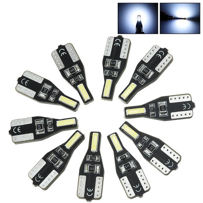 10pcs T10 194 168 CANBUS 7020 SMD 2LED License Plate