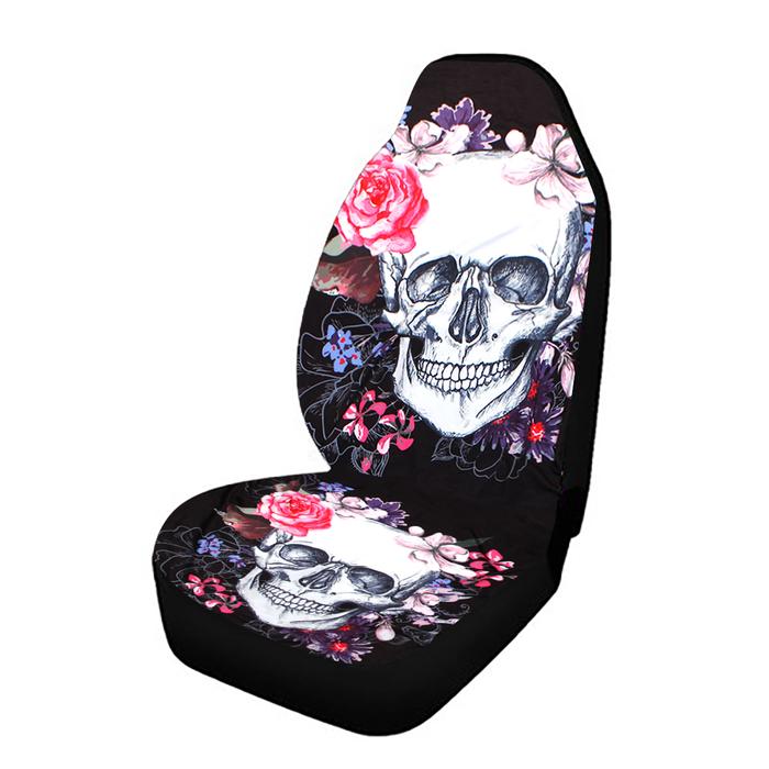 2 lembar Car Seat Cover Bunga Pola Cushion Universal Truk
