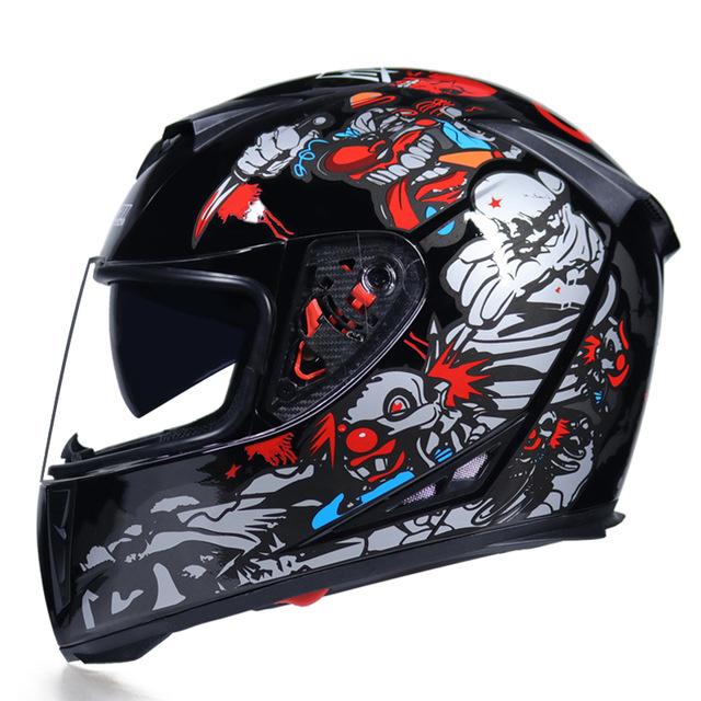 JIEKAI ganda Visor Helm Motor Full Face Moto Helm Motocross