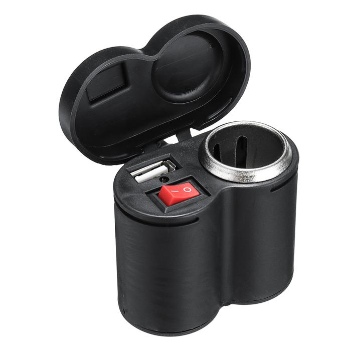 12V 2A USB Charger Socket Handlebar Adapter Waterproof