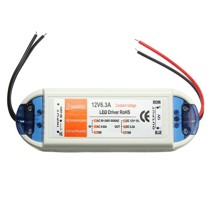AC-DC-12V 6A Adapter Power Supply driver Transformer Led
