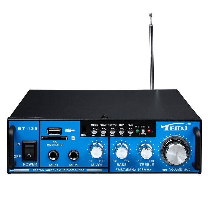 BT-138 HIFI Power Amplifier bluetooth Audio AMP dengan