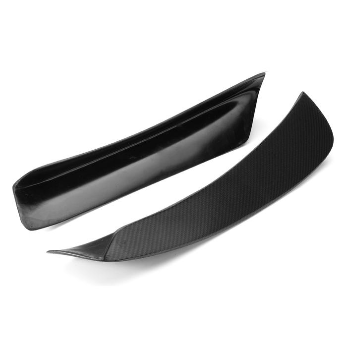 2 lembar Mobil Carbon Fiber Dewan depan Splitter Bumper