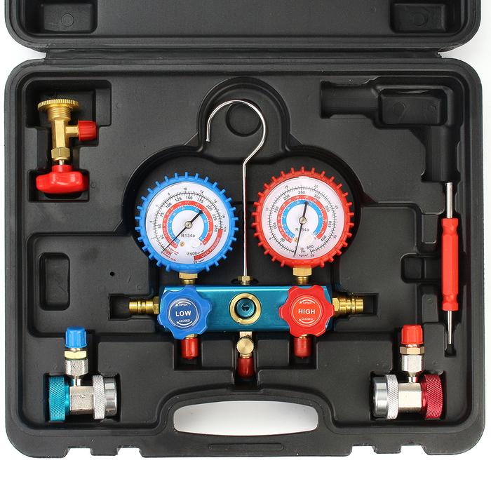 0-800 MPa Mobil Refrigerant Manifold Gauge Set Ac Mobil