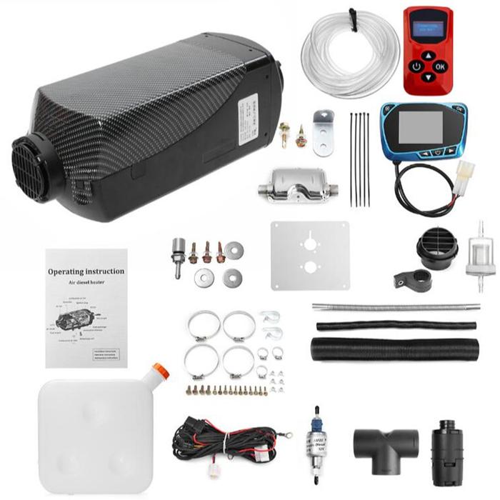 Parkir 12V 8KW Diesel Air Heater Kit Biru Liquid Crystal 2