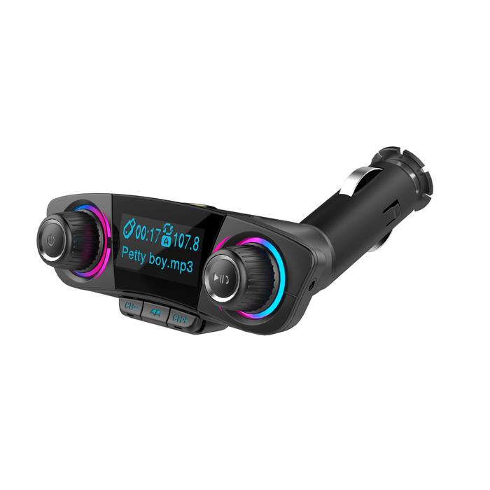 Nirkabel bluetooth LCD mobil MP3 FM Transmitter AUX USB