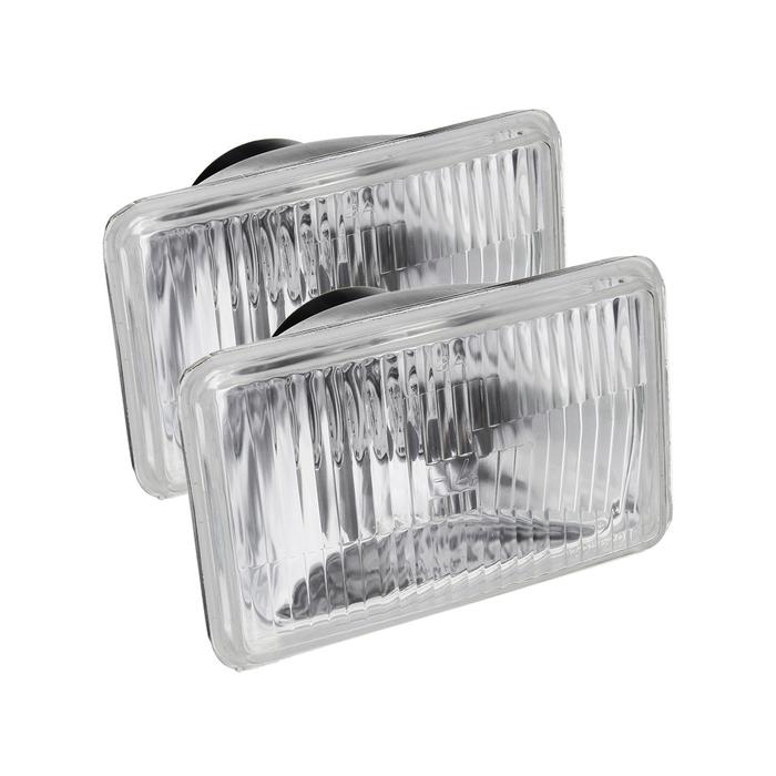 2pcs 4x6Inch Rectangle Mobil Lampu dengan H4 Lampu Halogen