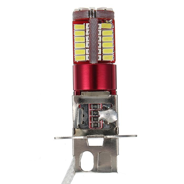 H3 3014/4014 57SMD LED DC12-24V 250mA Putih 6000K Mobil